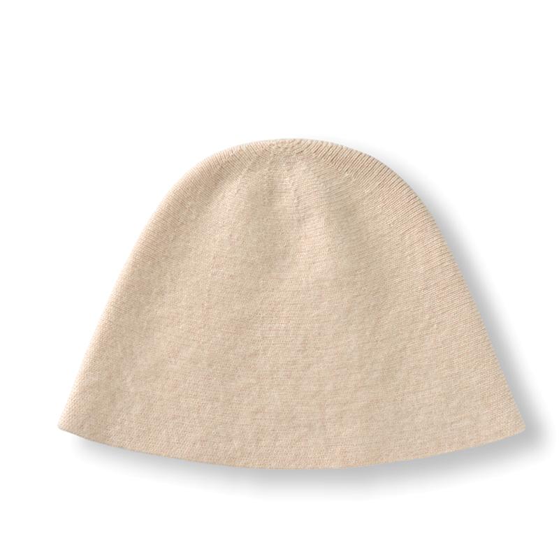 Ladies' 100% Cashmere Knitted Fisherman Hat Solid Color Ear Protection Hat Winter Fashionable Warm Water Bucket Yarn Basin Hat
