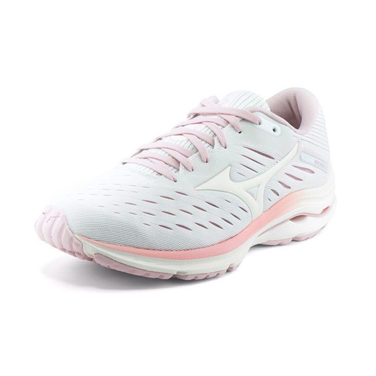 Mizuno Wave Rider 24 Sports Casual Non-Slip Breathable Low-Top Running Shoes Women Sneaker White J1GD200613