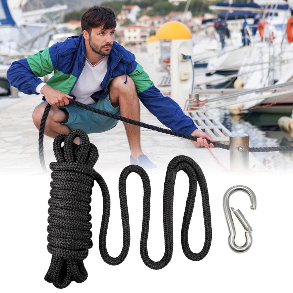Corzi de acostare Coardă de nailon 5/8 inch X 15FT Corzi de acostare rezistente pentru bărci Pentru pescuit Navigație Ancorare Activități marine