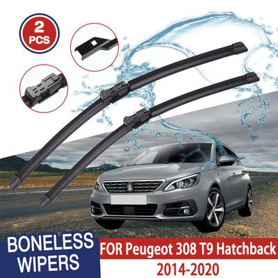 Wischerblätter für Peugeot 308 T9 Schrägheck 2014-2020 Frontscheibe Sauberes Fenster Windschutzscheibe Autoteile Auto Regenbürsten