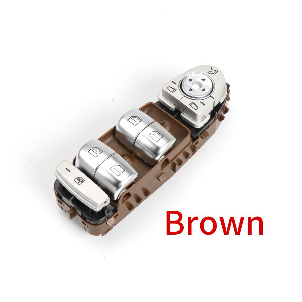 

Для Mercedes W213 автомобильный переключатель управления стеклоподъемниками, кнопка включения стеклоподъемника для Benz E Class 2016-E260 E200 E300 коричневый