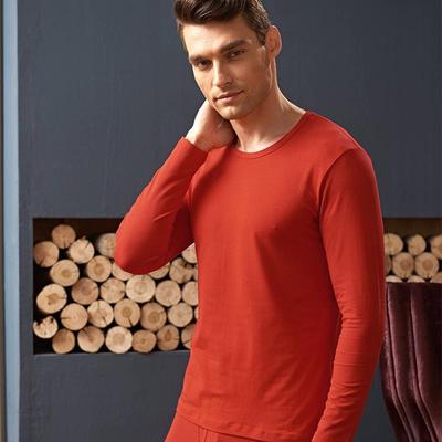 Men's Pure Cotton Round Neck Thermal Underwear Set - Lightweight, Breathable Autumn Bottom Wear