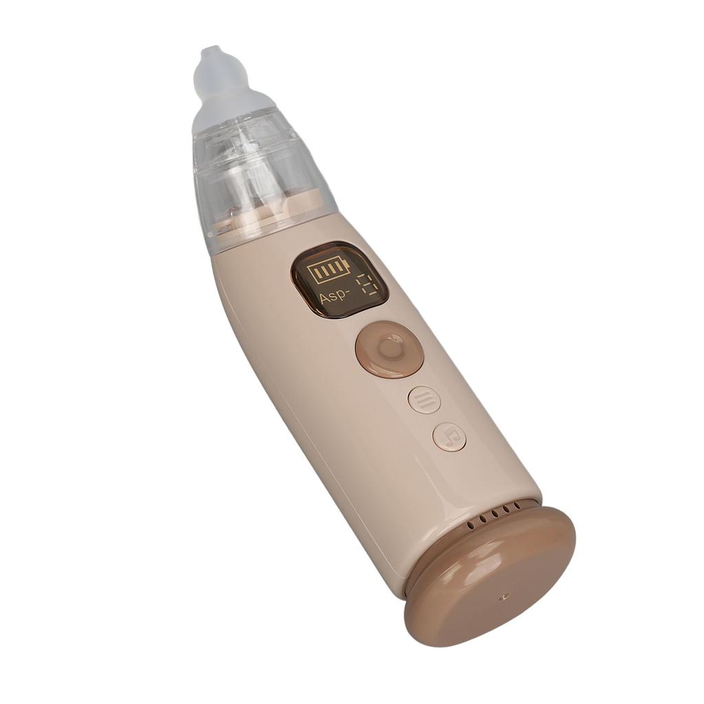 Infant Nasal Aspirator 3 Suction Levels Silicone Tip Baby Nose Care Machine with Soothe Music Light