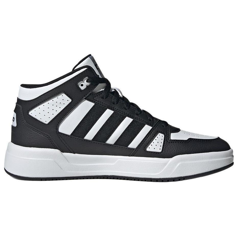 Adidas Slip Resistant Abrasion Resistant Mid Top Running Shoes Men's Black White JS3442