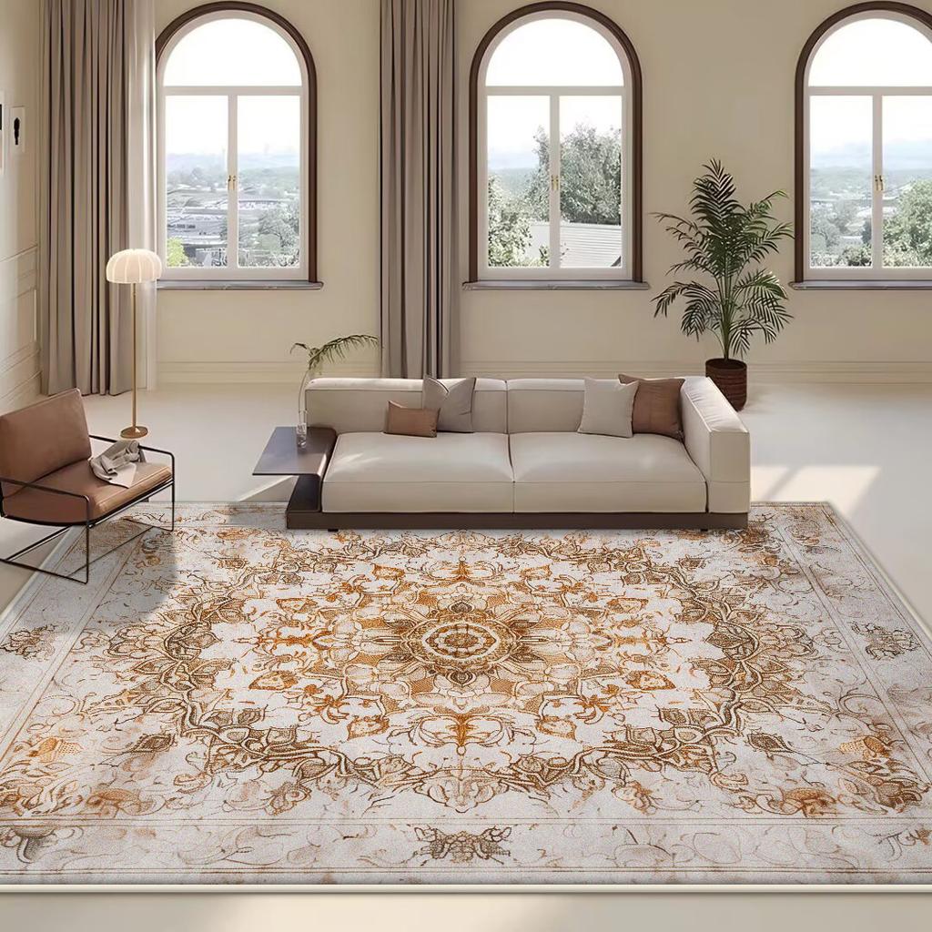 Persian Retro Large Living Room Carpet Home Decoration Easy Cleaning Washable Rug Lounge Coffee Tables Antiskid Floor Mat Boho