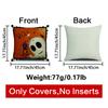 Happy Halloween Dwarf Ghost Pattern Printed Soft Square Pillowslip  Blend Cushion Cover Pillowcase Living Room Home Decor
