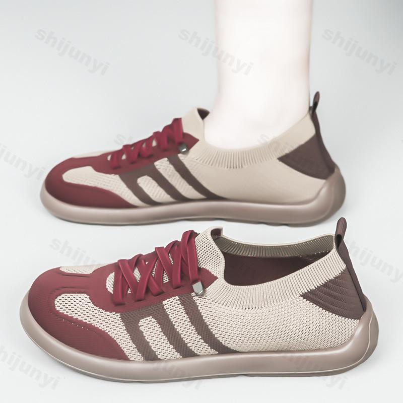 Shoes for Women 2025 Spring Autumn New Fly Weave Comfortable Shallow Casual Shoes Breathable Mesh Hollow Flat Loafers