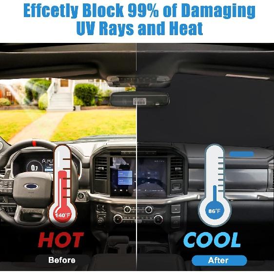 Μπροστινό σκίαστρο παρμπρίζ συμβατό με αξεσουάρ Lexus RX 2023 2024 - 210T διπλής στρώσης πτυσσόμενο μπροστινό προστατευτικό αντιηλιακής προστασίας