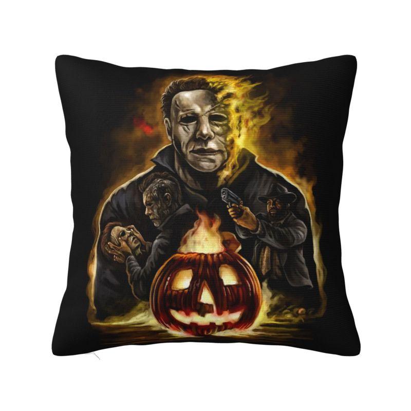 Custom Horror Movies Collage Throw Pillow Case for Living Room Vintage Scary Film Nordic Cushion Cover Square Pillowcase