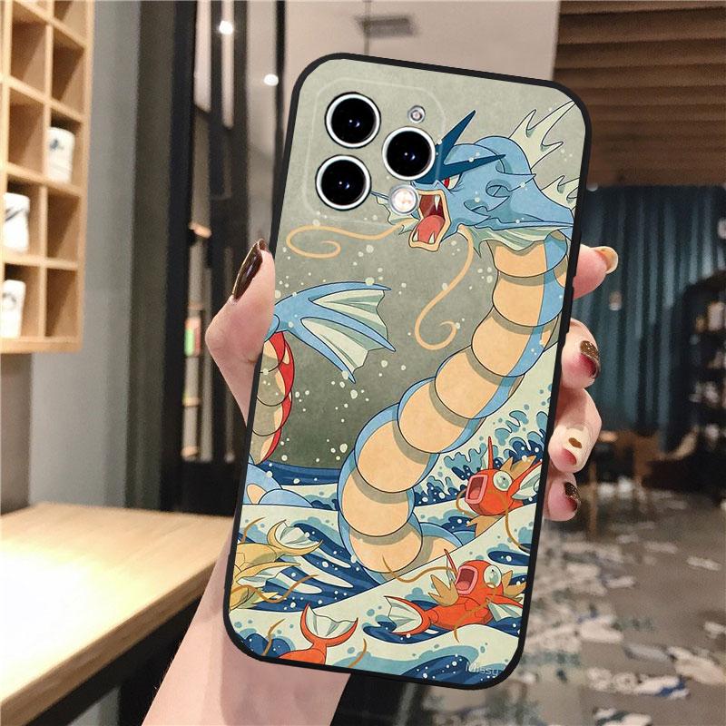 Phone Case For Iphone 17 Pro Max 17 Pro Air 16 15 14 13 Pro Max 15 16 Pro 15Plus Wave Art Japanese Green Illust
