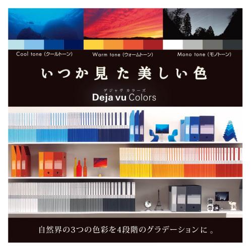 Plus File Box A4 Side Width 100mm Deja Vu FL-023BF Monotone 3 Color Set