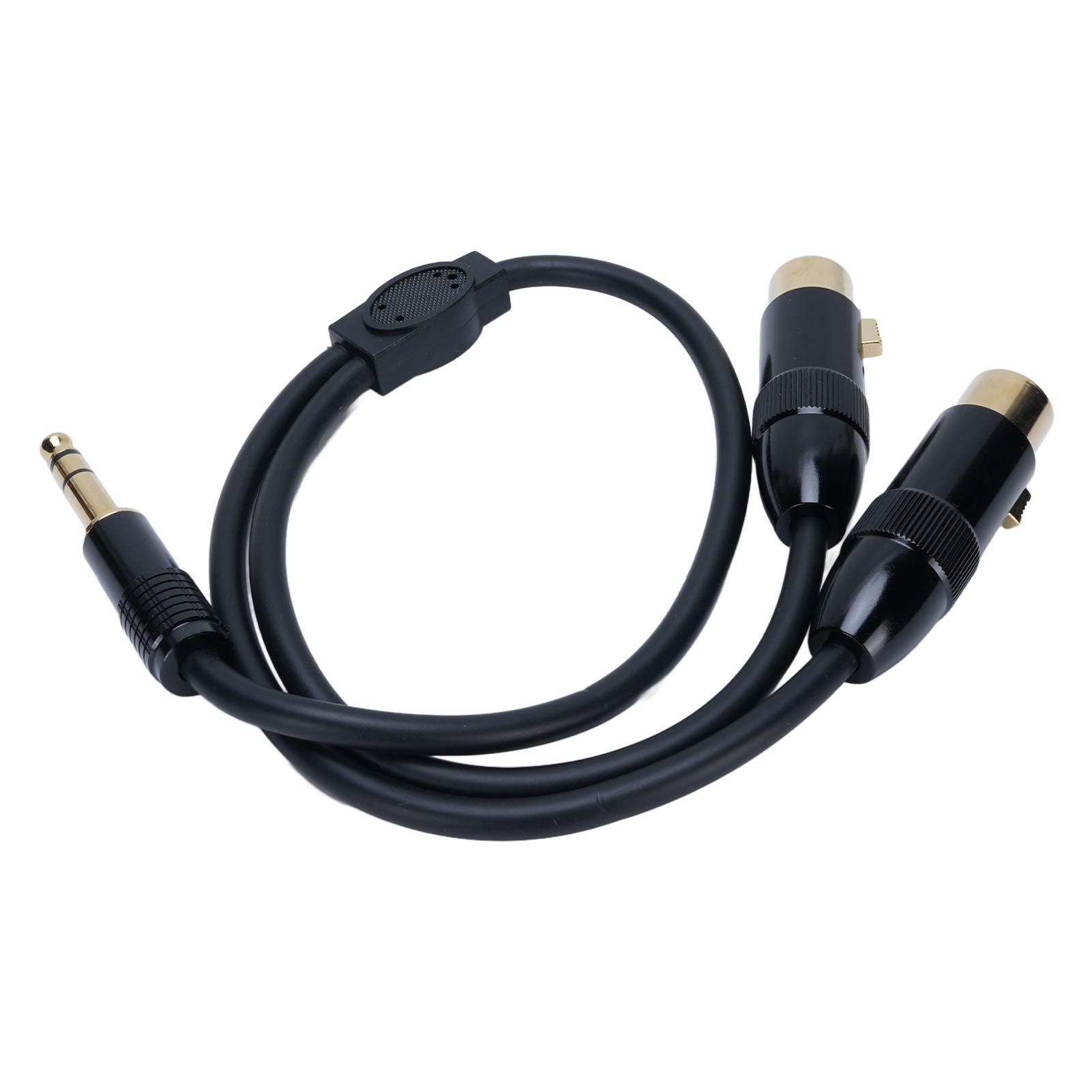 

Dual XLR Female to 14 Inch 6.35mm Male Stereo Y Splitter Cable 1.6FT PVC Dual XLR to 14 Inch