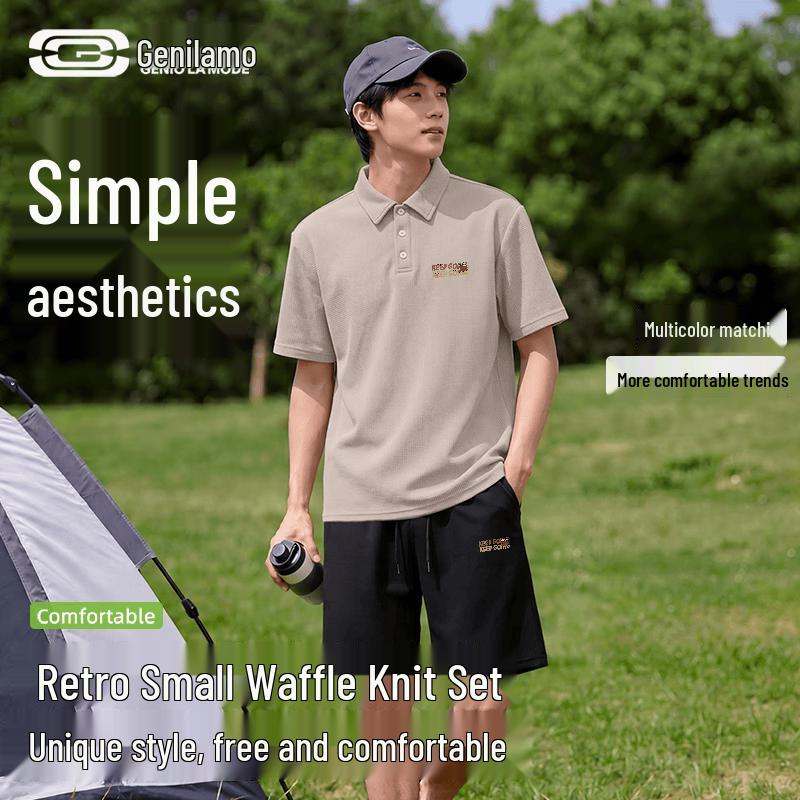 

GENIOLAMODE Men s Summer Casual Sportswear Set XL