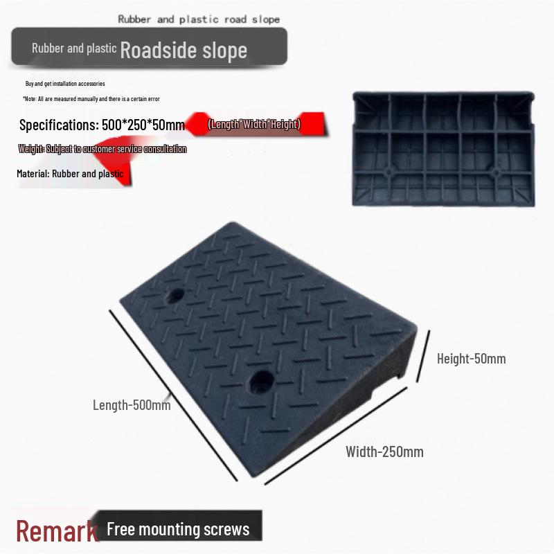 Rubber Curb & Threshold Ramp Mat for Home and Car 