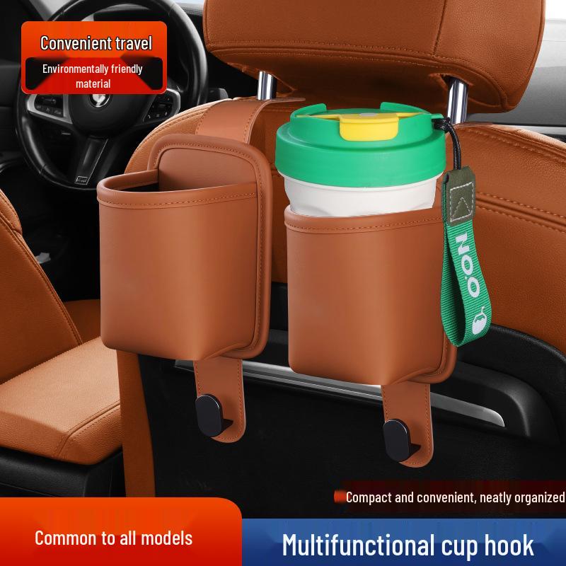 Multifunctional Car Seat Back Hook and Cup Holder Organizer
