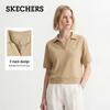 Skechers Klassisches Damen-Strick-Poloshirt mit kurzen Ärmeln L226W064