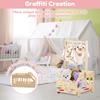 Wood Baby Shower Crate Closet with Wheels Bear Car Shape Baby Shower Basket with Portable Handle for Pregnancy New Parent Home