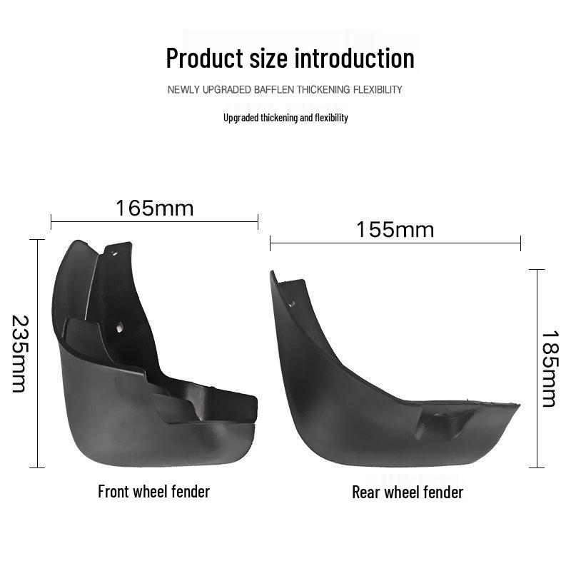 Compatible Mud Flaps for 2011-2014 Nissan Sunny/Versa Models
