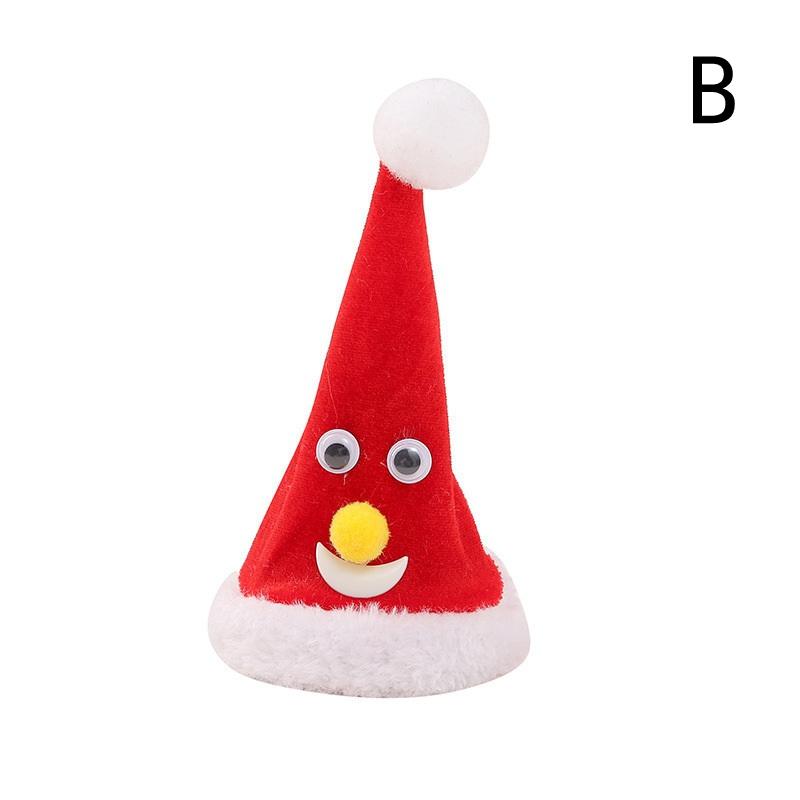 

1Pc Swing Singing Christmas Tree Hat Happy Year Electric Glowing Music Plush Cap Funny Toy Gift For Kid Xmas Home Decoration