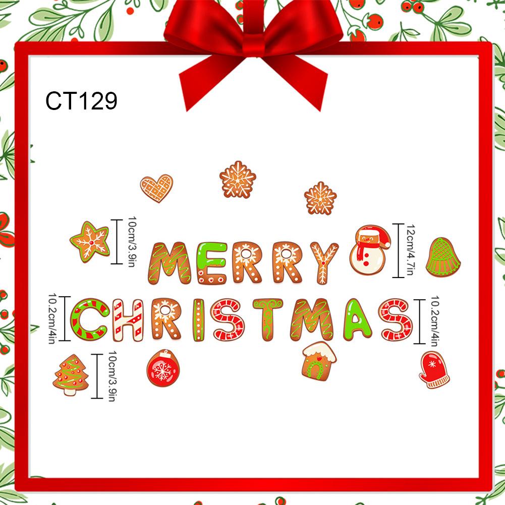 2024 Christmas Cartoon Magnet Fridge Stickers Christmas Tree Santa Elk Snowman Kitchen Fridge Wall Stickers Xmas Decoration