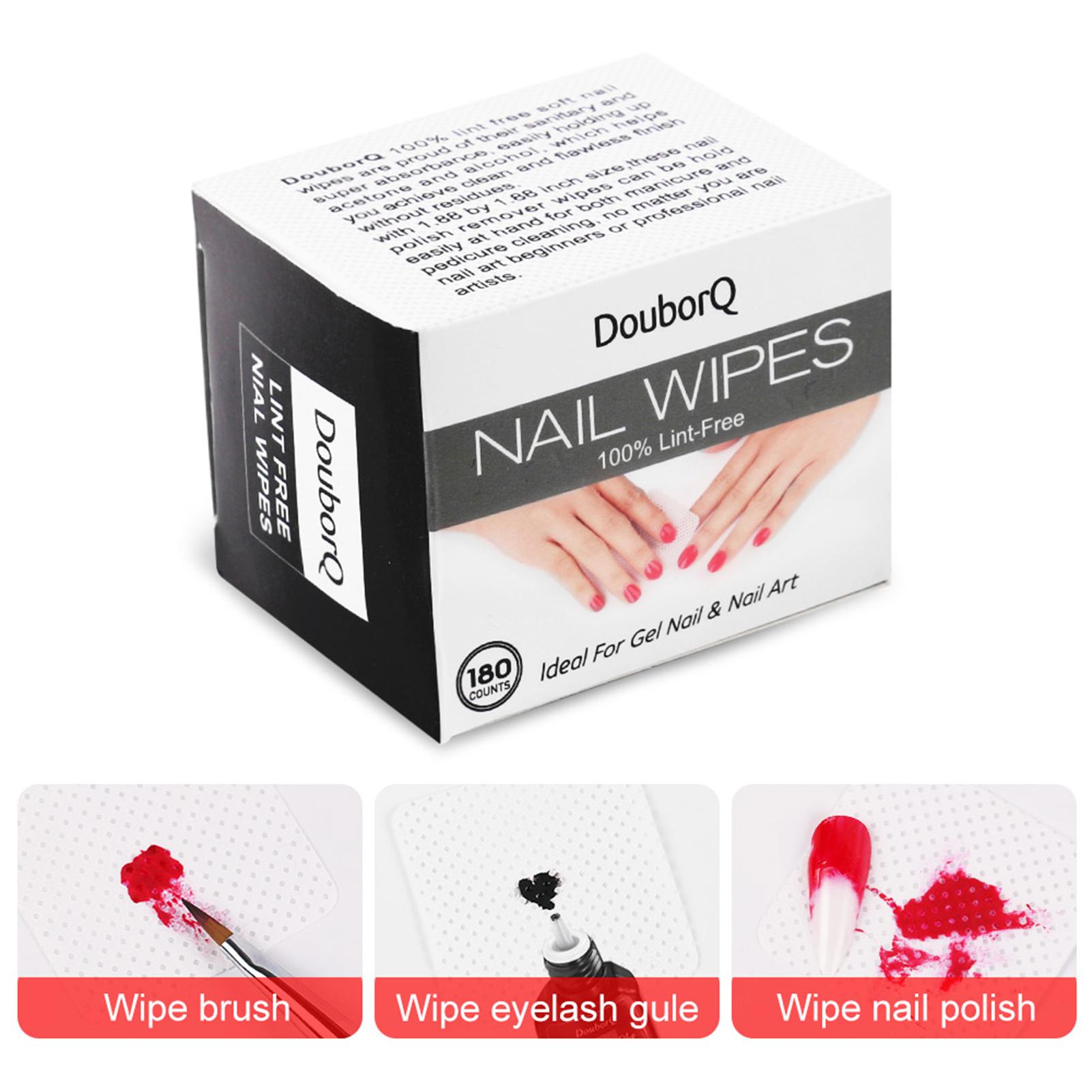 

180 шт. в штучной упаковке салфетки для ногтей, подушечки, мягкий впитывающий клей для ресниц, очищающее средство для маникюра, чистое полотенце