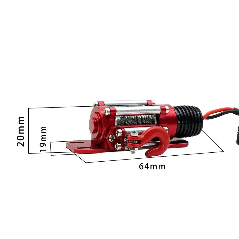 Metal Automatic Simulation Simulated Winch for 1/10 1/12 RC Crawler Car Axial SCX10 III 90046 D90 TRX4 TRX-6 D110 Redcat