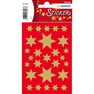Herma 6-Pointed Stars Sticker Decor (Gold) (Various Sizes)