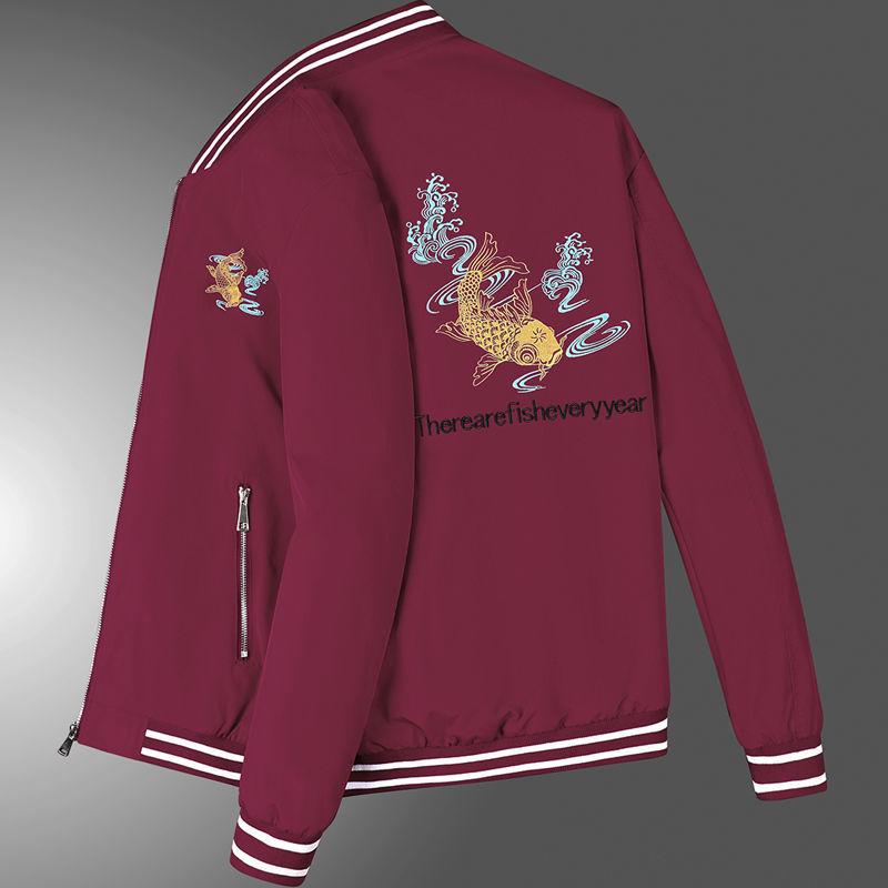Men's Jacket Spring and Autumn Youth Large Size Versatile Handsome Thin Jacket Casual Trend Autumn