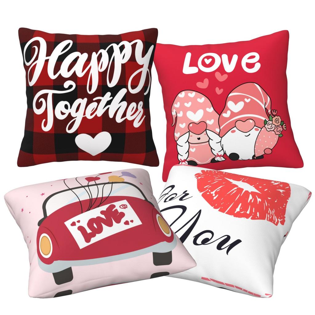 Valentine'S Day Pillowcase Home Bedroom Living Room Decoration Polyester Cushion Pillowcase