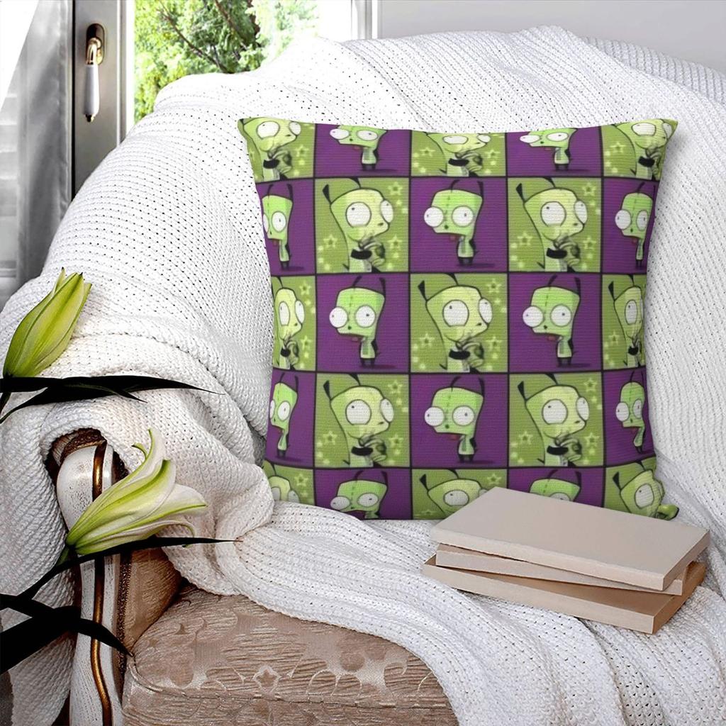 Invader Zim Gir Dib Robot Povlak na polštář Americký animovaný povlak na polštář na pohovku ložnici domácí dekorace Povlak na polštář Povlaky na polštáře Dárek