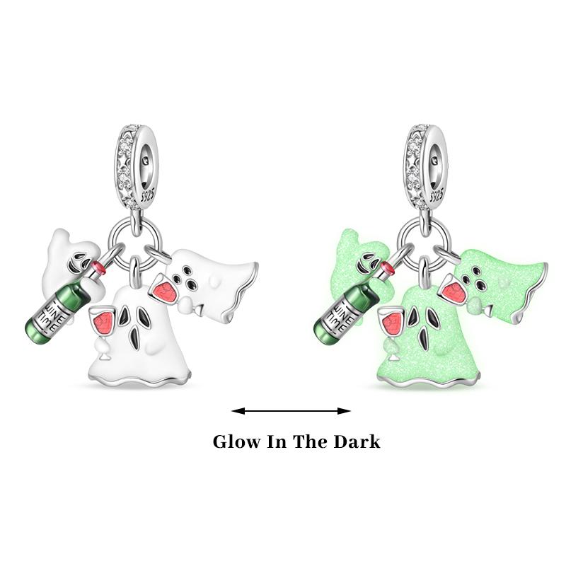 Copper Color Fireflies Bees Stars Turtles Luminous Charms Beads Fit 3Mm Original Bracelets Diy Jewelry Gift