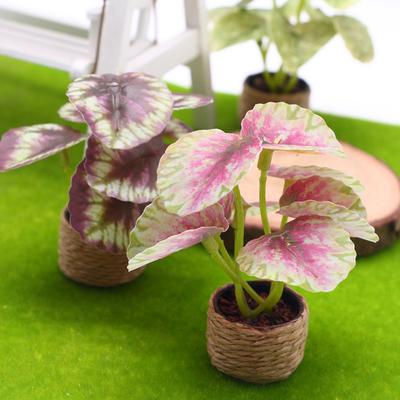 1/12 Lėlių namelio modeliavimas Žali augalai vazonuose Modelis Lėlių namelio Mini sodo dekoracija Žaislas Mikro kraštovaizdis Bonsai ornamentas