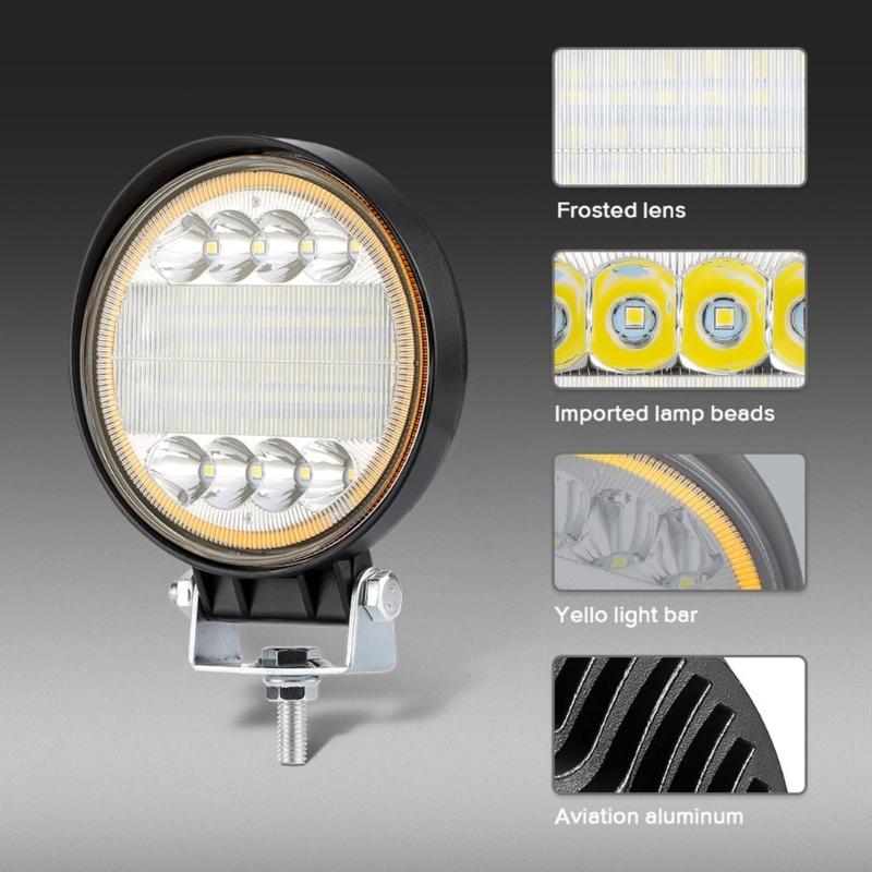 Modification Accessory Spots Flood Combo Beam for Truck Pickup SUV LED Work Light 126W 12600LM Offroad Spots Flood Light