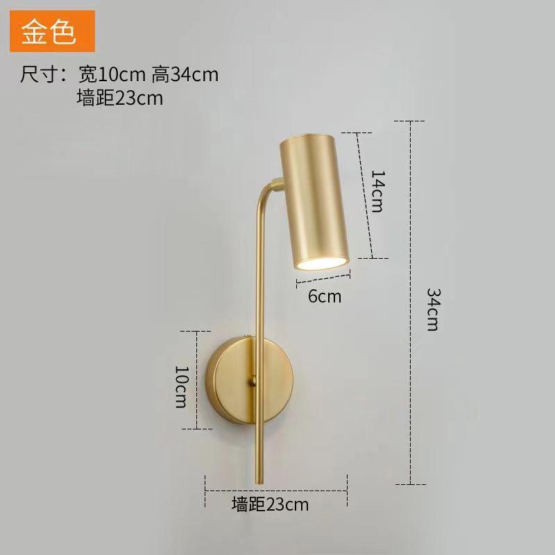 Modern Nordic Wall Lamp Rotatable LED Lights Bedroom Lamp Bedside Read Minimalist Creative Black Gold Interior Home Decor Sconce