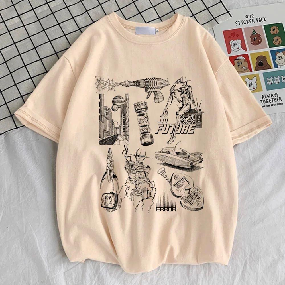 Y2K Vintage Hip Hop Tops Punk Colorful Harajuku T-shirt The Weeknd Cotton T Shirt Men's Women T Shirts Unisex