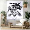 Mbappe Custom Your Name Wall Decor Tapestry Art For Pet Memorial Birthdaywedding Party Backdrop Family Gift