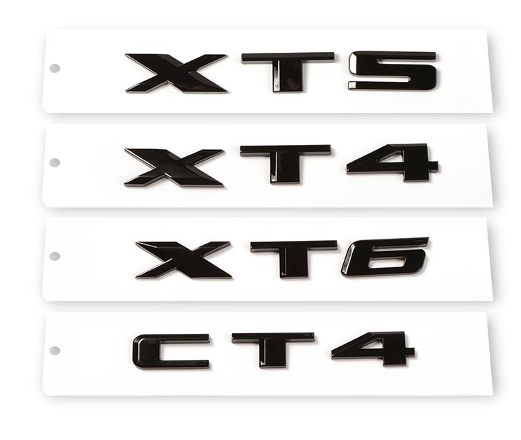 ABS for Cadillac XT4 28T AWD Logo Car Front Grille Emblem Decals Fender Badge Rear Trunk Cover Sticker Auto Decoration Vzsnc66