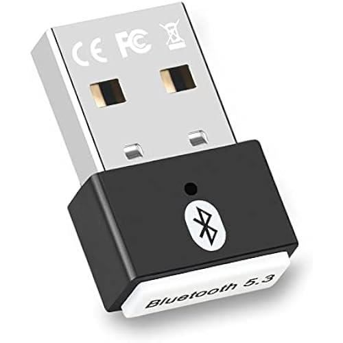 Dongle Bluetooth 5.3, Cle Bluetooth Pour PC Faible Latence Compatible Avec Windows 11-10-8.1, Supporte Casque, Souris, Manette, Clav