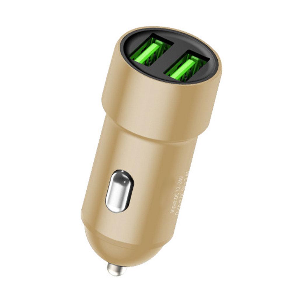 3.4A PD Mini Car Charger 12-24V Lighter Fast Charging Car Dual USB Type C Charger For Xiaomi Power