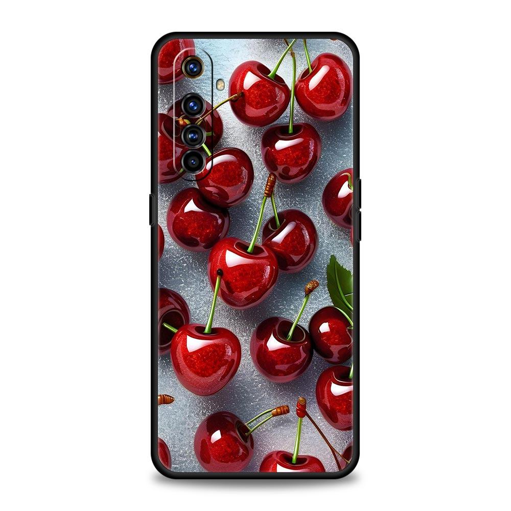 Red Cherry Phone Case For Realme 13 12 10 9 8 7 GT3 GT5 GT2 Pro Plus 5G C21 C25 C35 GT Neo 2 3 3T 5 Cover