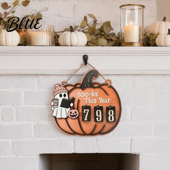 Exquisite Workmanship Counter Halloween Ghost Pumpkin Reading Tracker Wooden Hanging Sign Sliding Number