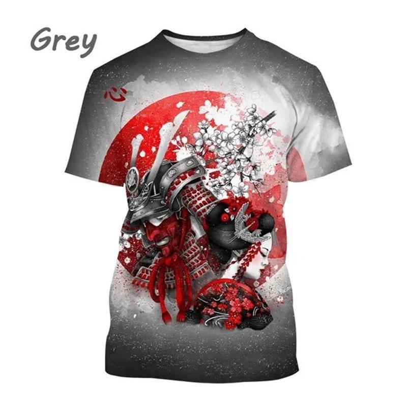 Warrior Armor Tattoo Art Men's 3D T-shirt, Summer T-shirt, Short Sleeve, Halloween Tattoo T-shirt