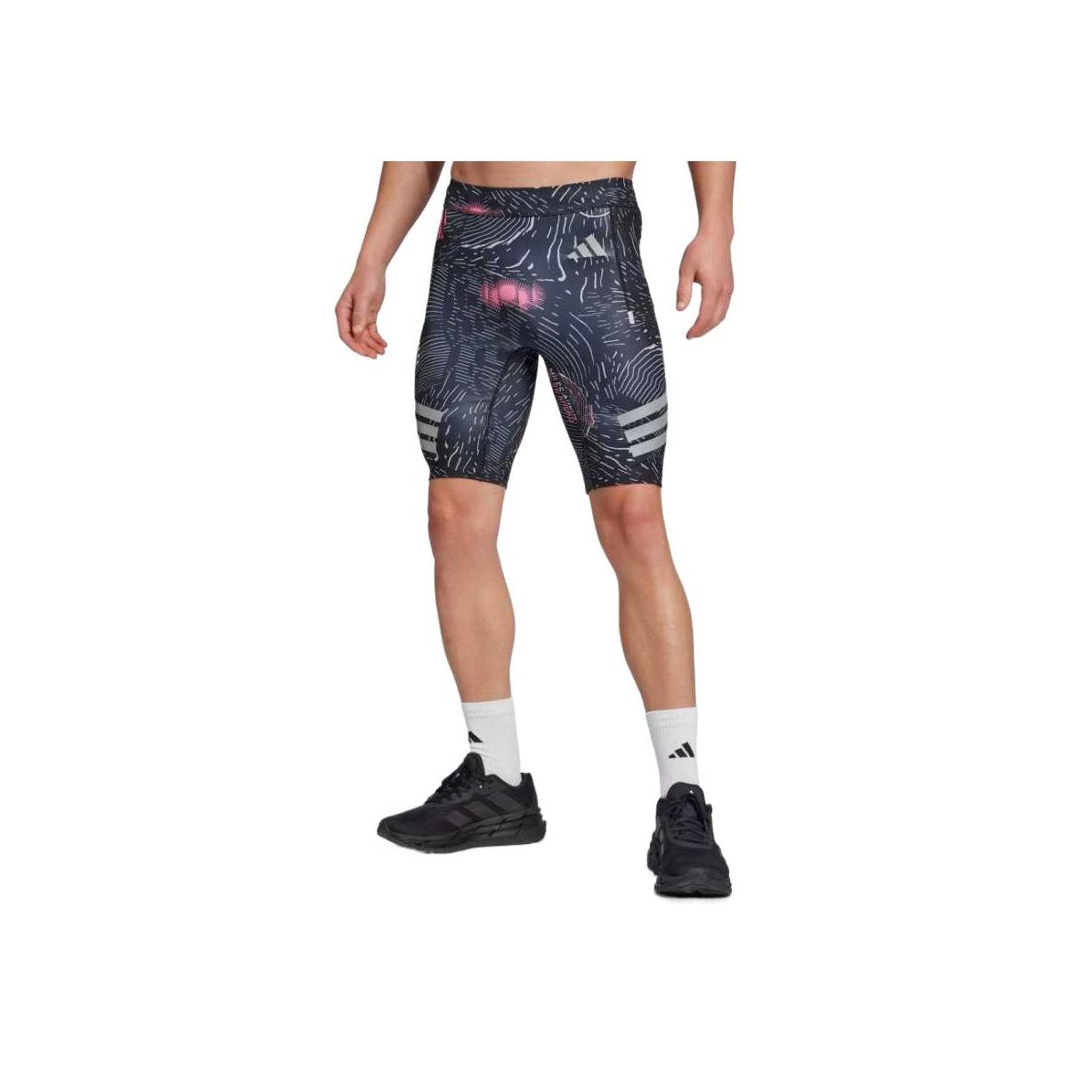 

Adidas Climacool Break The Norm All Over Print Striped Running Compression Shorts Men Shorts Black JC7386 L