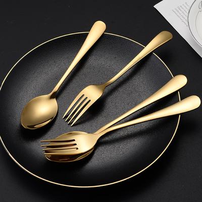 Nuevo Juego de Cubiertos de Acero Inoxidable Dorado Estilo Occidental Tenedor de Mesa Cuchara Cuchillo para Bistec Vajilla Set de Vajilla Accesorios de Cocina