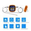 Food Thermometer Alarm Clock with Dual Long Probe LCD Display Accurate BBQ Meat Food Cooking Kitchen Oven Electronic Digital Thermometer Alarm