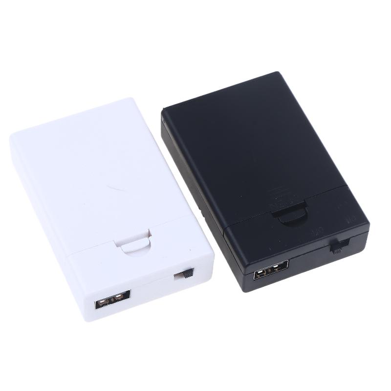 3-section 4.5V USB Toy Power Supply Box Built In USB Battery Holder With Switch And Cover 3AA 4.5V Battery Box AA Battery Case