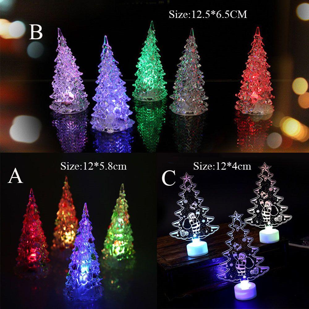 Frohe LED Farbwechsel Mini Weihnachtsbaum LED Elektronisches Spielzeug Haus Tisch Party Dekor Charme