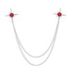 Metal Star Collar Brooch Chain Double Layer Chain Chain Brooch Creative Gift Shirt Collar Pin