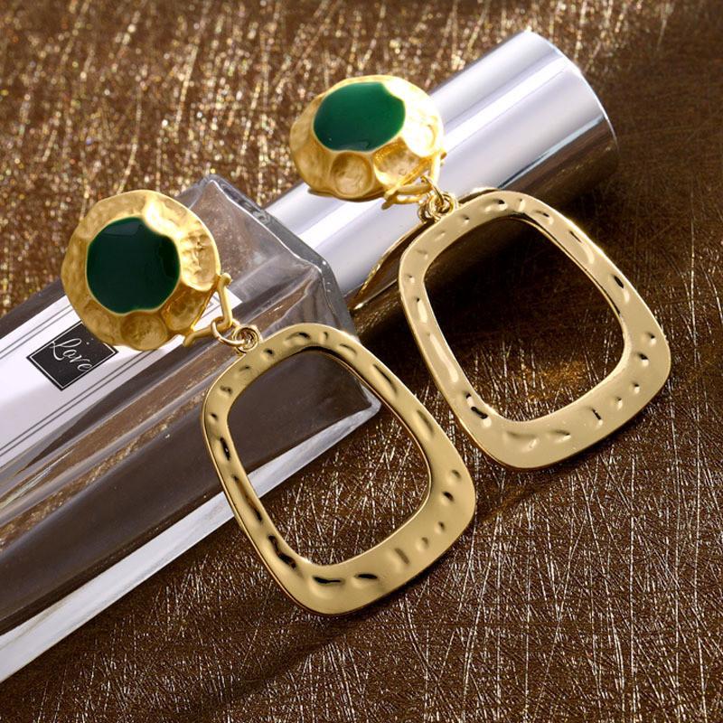 Geometric Chic Alloy Earrings For Women Fashionable And Jewelry Minimalist