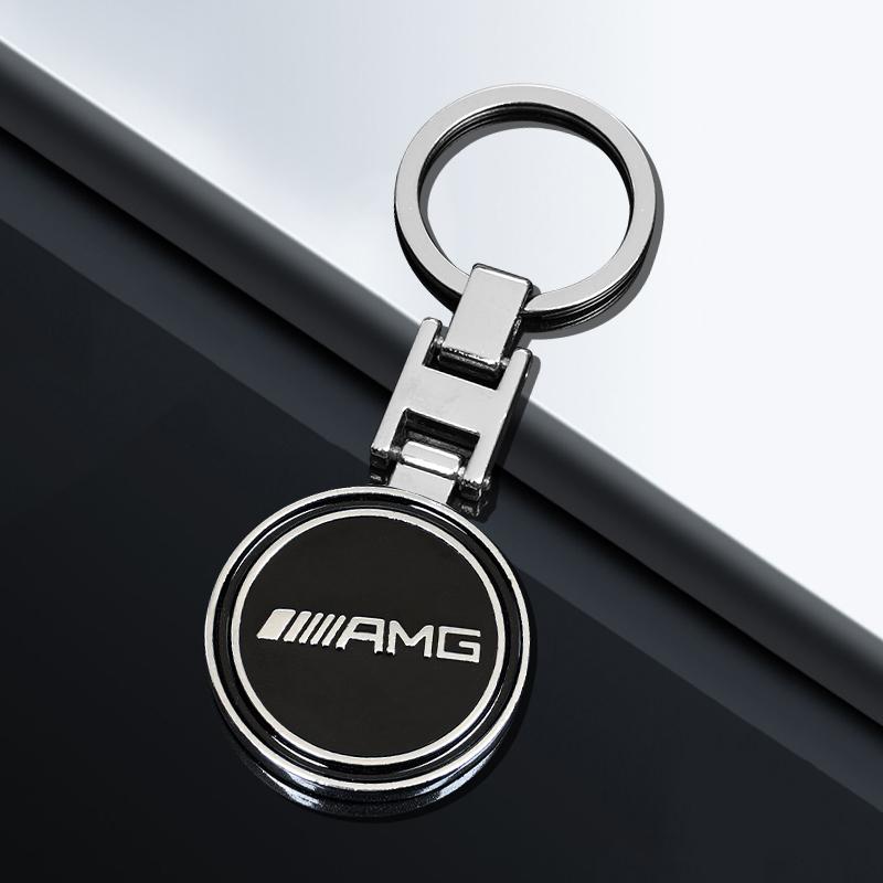 Autoschlüsselanhänger Ringe Leder Emblem Schlüsselanhänger Auto Schlüsselanhänger Aufkleber Für Mercedes Benz AMG Smart W205 C300 W203 W206 W108 W124 W126